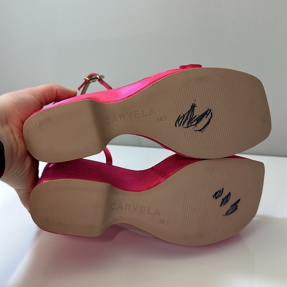 Carvela Wedge Dress Platform Sandals Size 38.5(7.5) - Picture 9 of 15